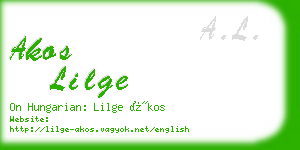akos lilge business card